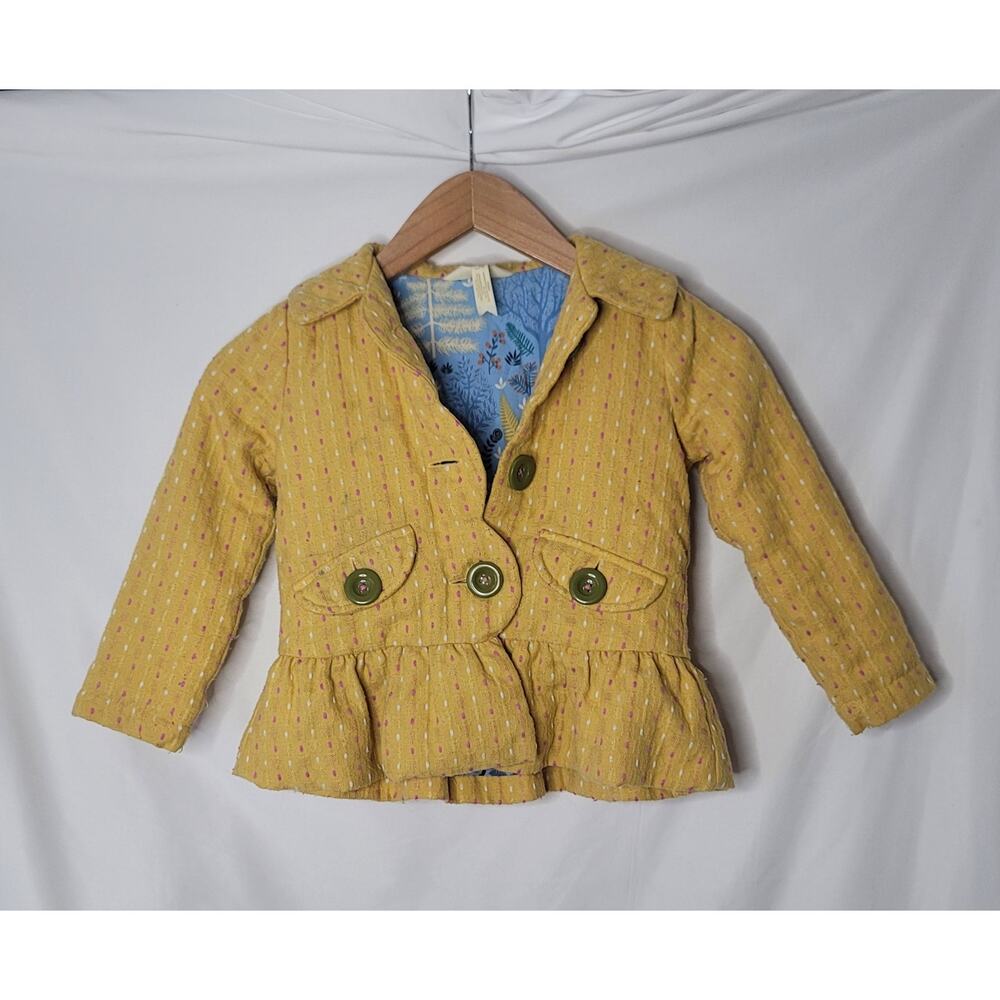 Matilda Jane- Girl's Button up Jacket- Yellow in color- size 4